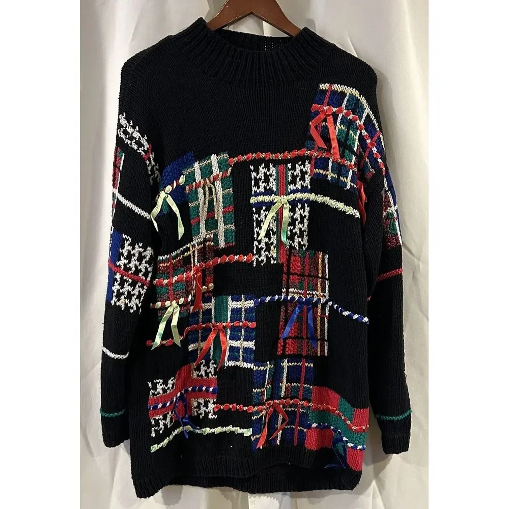 Warranted To Be A Pendleton‎ Ugly Christmas Bow Sweater Size Small
